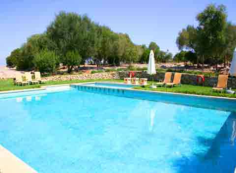 Großer Pool Finca Ferienwohnung Mallorca PM 600 Caseta