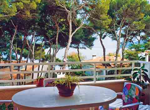 Blick von der Terrasse Ferienwohnung Appartement Cala Ratjada Mallorca PM 544 B