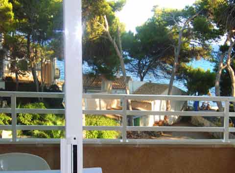Blick von der Terrasse Ferienwohnung Appartement Cala Ratjada Mallorca PM 544 A