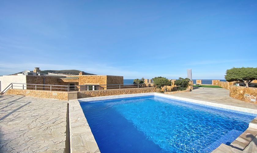 großer Pool Ferienhaus Mallorca Cala Ratjada Meerblick PM 5781