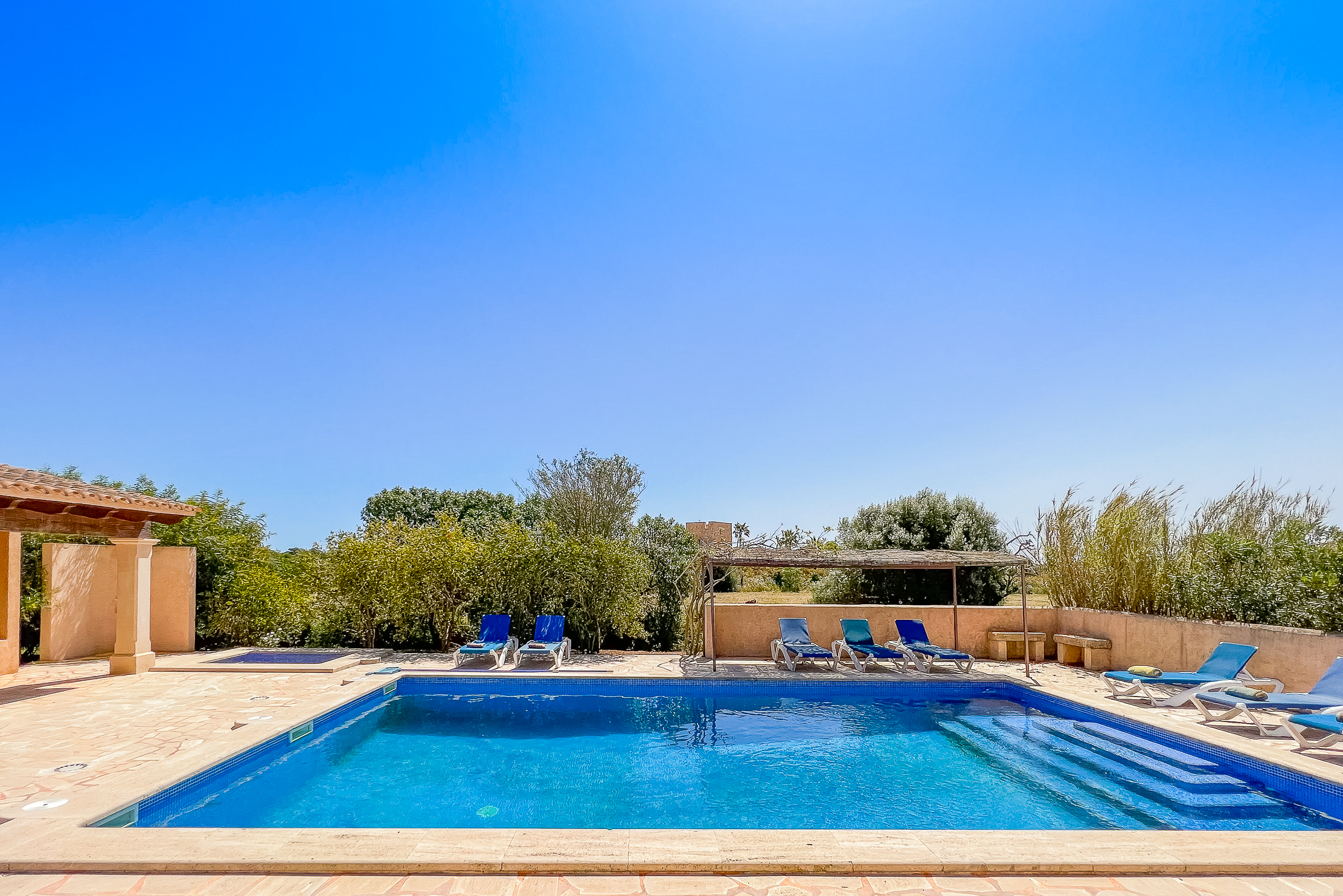 Blick auf den Pool Finca Mallorca PM 6563