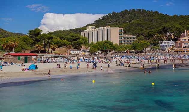 Mallorca Camp de Mar Strandblick