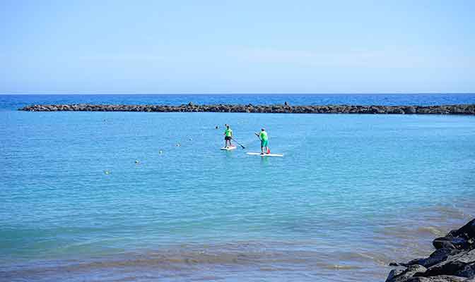 Mallorca Wassersport Stehpaddeln