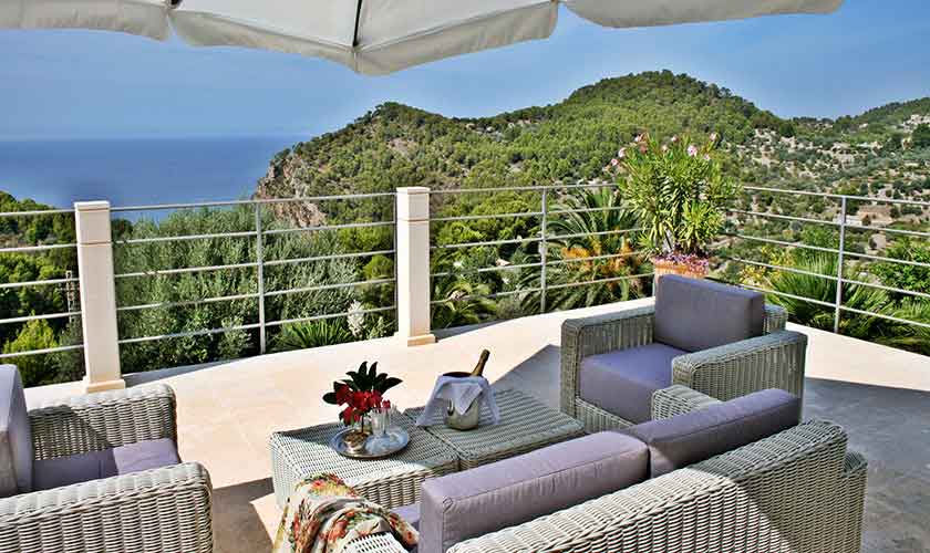 Terrassse und Meerblick Luxusvilla Mallorca PM 250