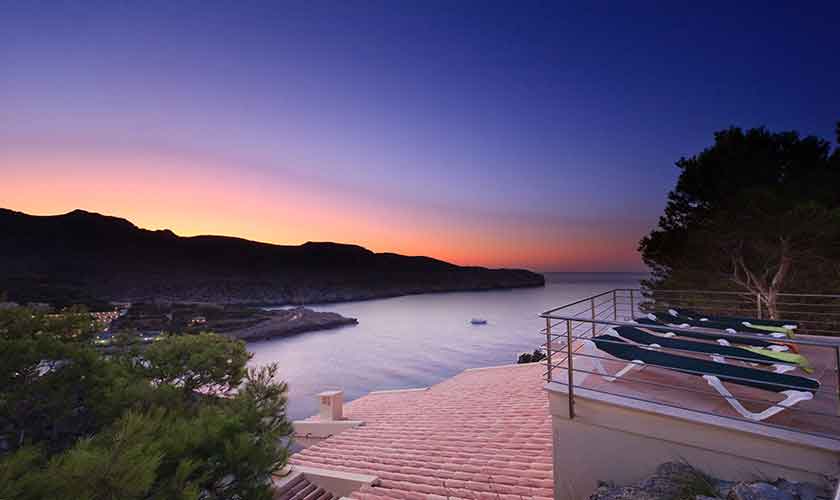 Meerblick und Sonnenuntergang Ferienvilla Mallorca PM 3532