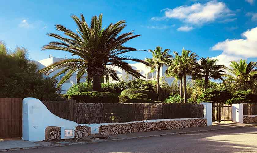 Gartenblick von der Front Ferienhaus Mallorca PM 6569