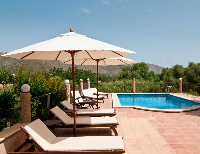 Pool mit Liegen Finca Mallorca mit Pool für 8 Personen bei Arta PM 569