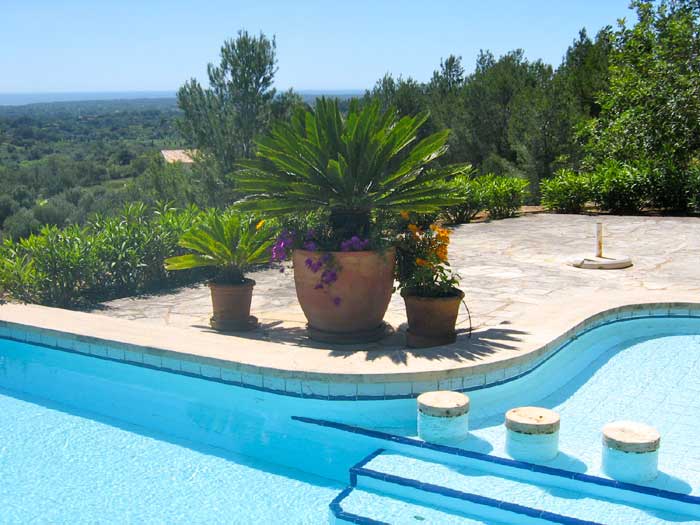 Poolblick 2 Ferienhaus Mallorca Südosten mit Pool für 4 Personen PM 605