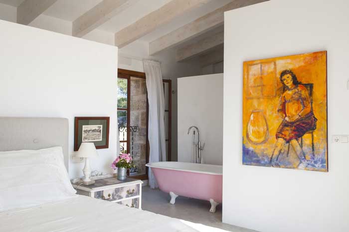 Schlafzimmer mit Bad en suite Moderne Finca Mallorca mit Pool PM 6566