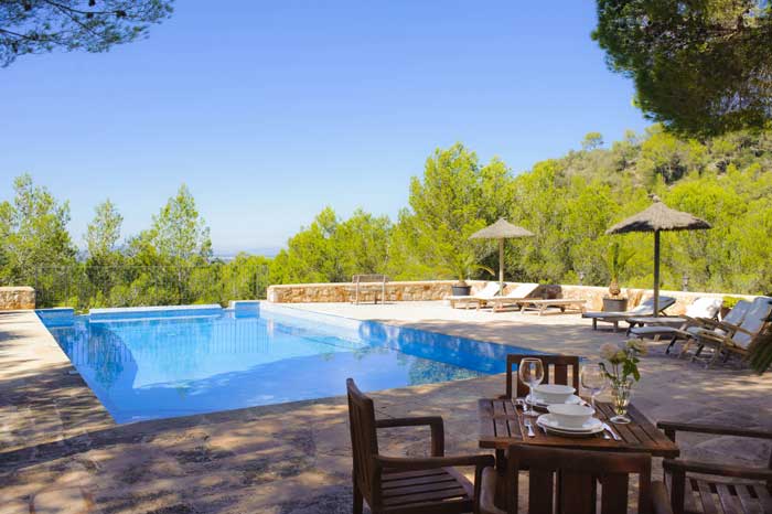 Poolblick Finca Mallorca mit Pool für 9 Personen PM 6573