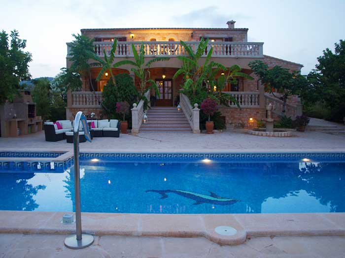 Abendstimmung 2 Finca Mallorca mit Pool für 12 Personen PM 658