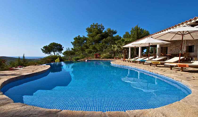 Pool und Terrasse Villa Ibiza 10 Personen IBZ 24