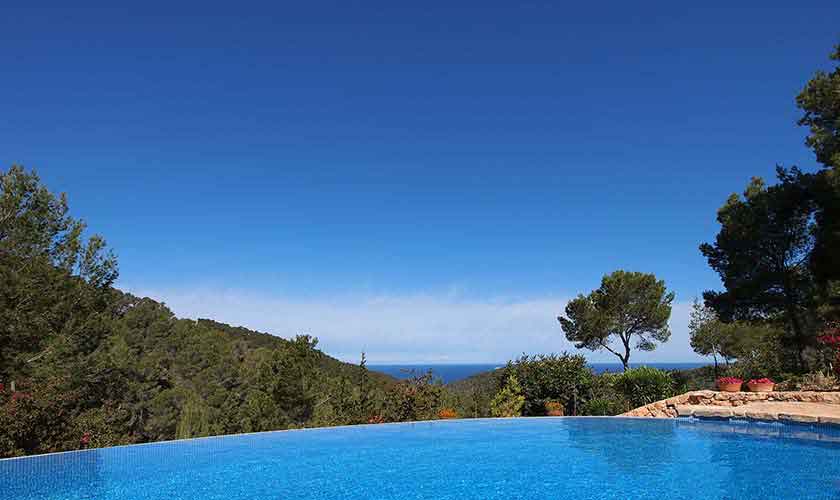 Pool und Meerblick Villa Ibiza 10 Personen IBZ 24
