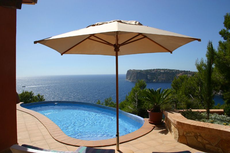 Pool und Meerblick Ferienhaus Mallorca Westküste
