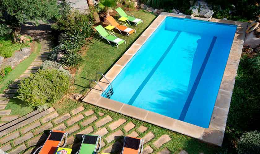 Garten und Pool Finca Mallorca Norden PM 3864