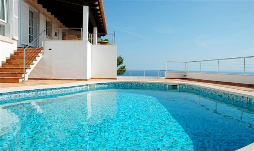 Pool und Meerblick Ferienhaus Mallorca PM 508