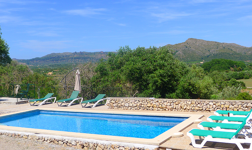 Pool und Blick Finca Mallorca 10 Personen PM 5591