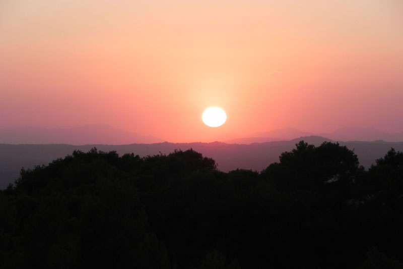 Sonnenuntergang Ferienfinca Mallorca für 8-10 Personen bei Felanitx PM 678