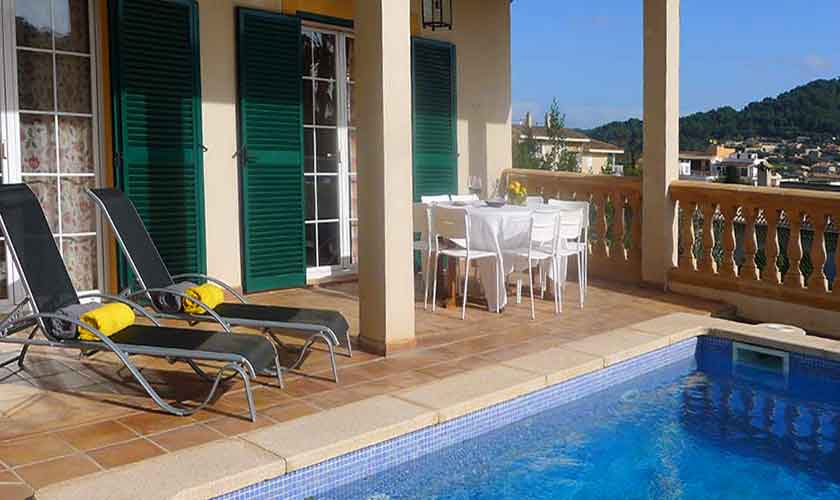 Pool und Terrasse Ferienhaus Mallorca PM 5880